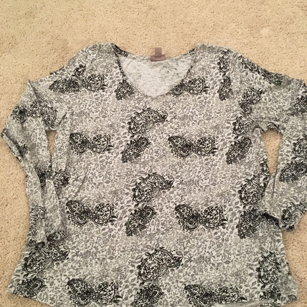 J. Jill V-neck print top